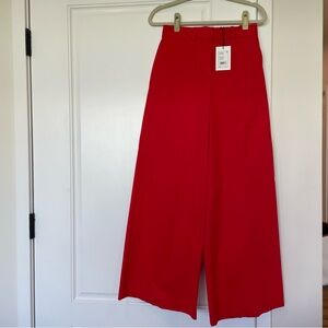 Theory Red Wide-Leg Women's Pants New